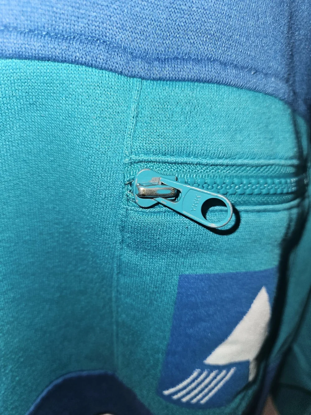 adidas Blue & Teal Colorblock Crewneck Sweatshirt